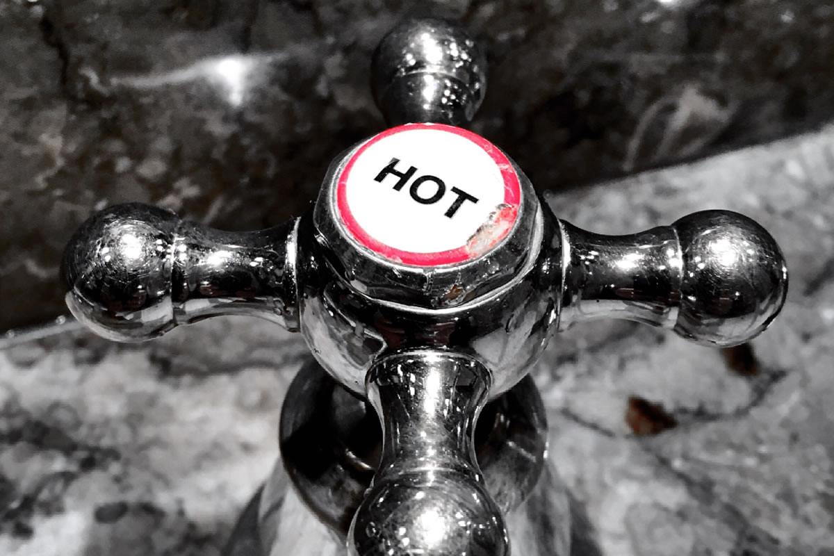 Checking hot water temperatures for Legionella control