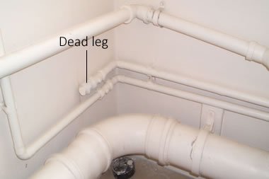 hot to avoid dead legs in pipe