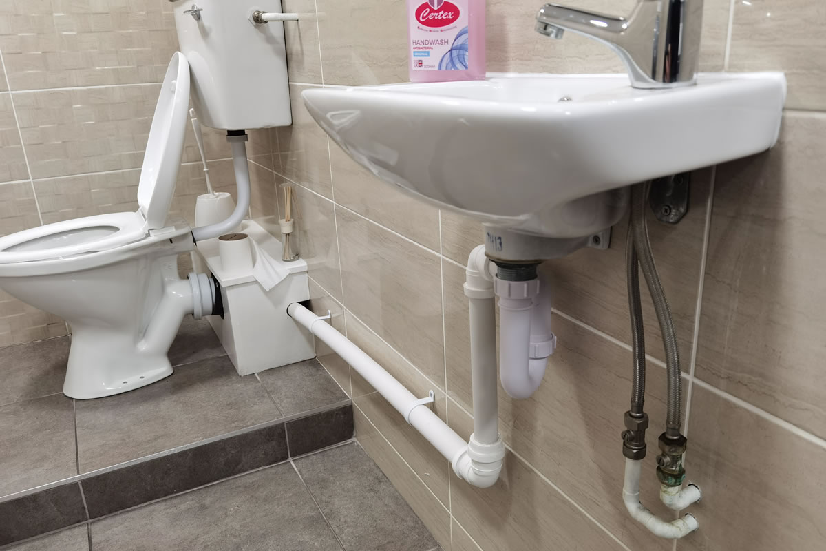 Flexible hoses used to connect hot and cold water supplies to mixer tap