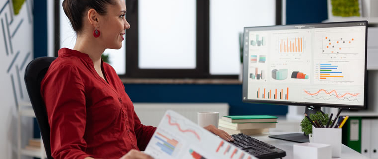Responsible person reviewing Legionella logbook data