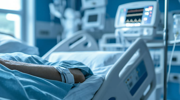 Patient in hospital augmented care unit